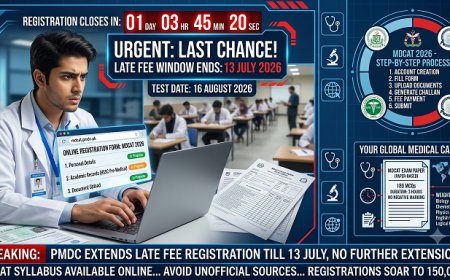 MDCAT 2026 Late Registration Closes July 18: Apply Before the Final Deadline