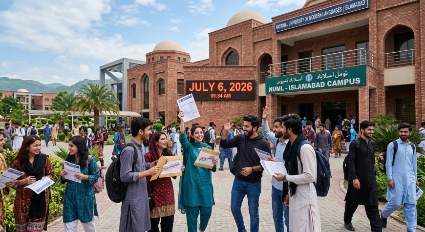 Last Chance for NUML Fall 2026 Admissions: July 6 Deadline for BS, BBA, MS, MBA