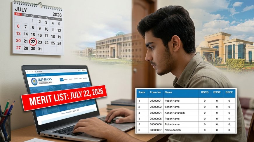 FAST-NUCES Merit List 2026: July 22 Announcement — Expected Cutoffs for BSCS, BSSE, BSEE and What to Do Next