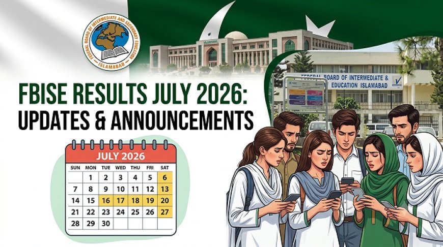 Breaking: Federal Board SSC & HSSC Result 2026 Postponed — FBISE Matric 10th Class and Inter 12th Class Result Now Expected Last Week of July (Updated Daily)