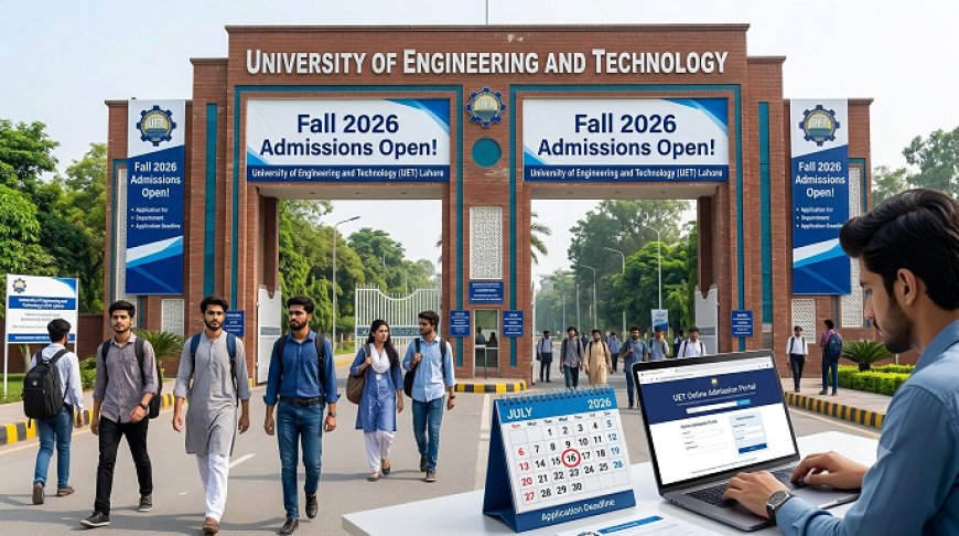 UET Lahore Fall 2026 Admissions: Complete Your Application Before the July 15 Deadline