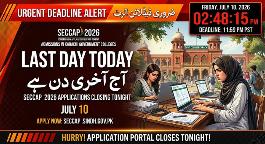 Karachi College Admission 2026: SECCAP Last Date is Today — What Happens If You Miss It