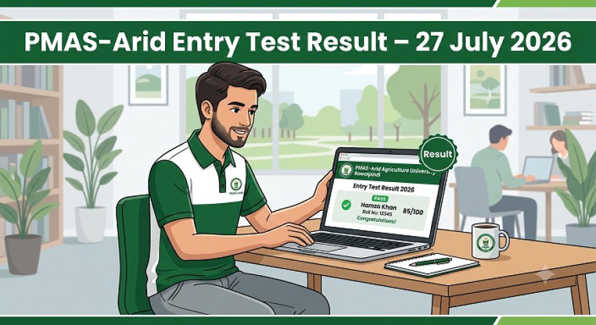 PMAS-Arid Entry Test Result 27 July 2026 – How to Check & Next Merit Steps