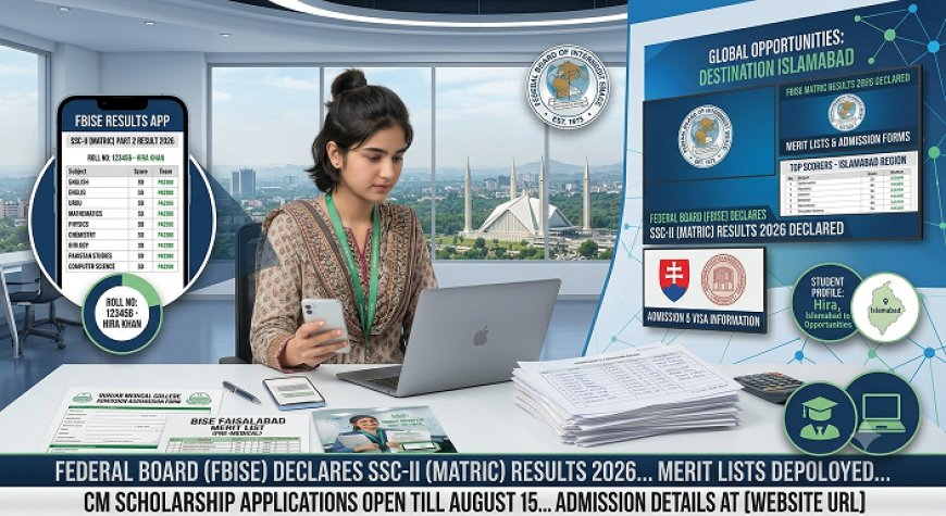 FBISE SSC Result 2026: Islamabad Board Students Should Prepare for July 20