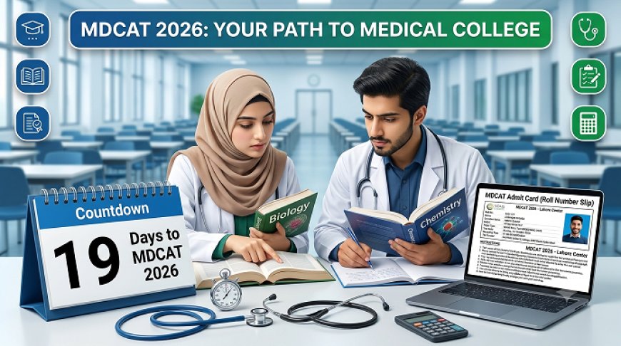 MDCAT 2026: 19 Days Left – Roll Number Slip Timeline & Final Preparation Guide
