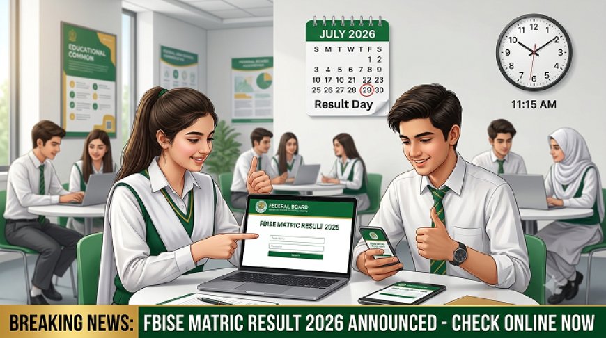 FBISE Matric Result 2026: Check SSC Part I & II Results Online by Roll Number, Name & SMS