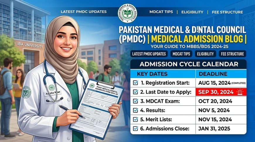PMDC Extends MDCAT 2026 Registration Deadline: New Last Date, Late Fee, and How to Apply