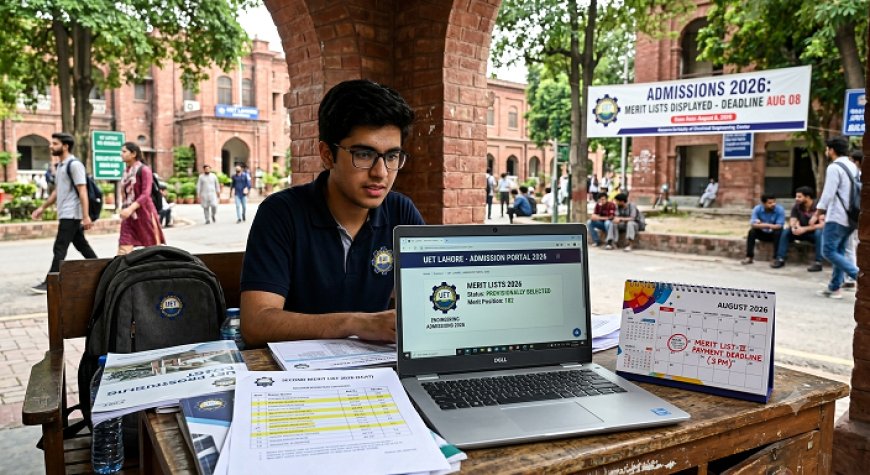 UET Lahore Merit List 2026: 1st List Published, Categories P & M Due by August 8