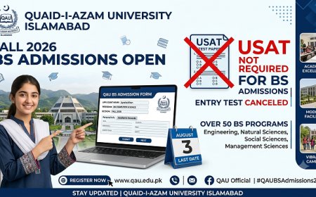 QAU Admission 2026: USAT Waived for Current BS Admissions, Says University