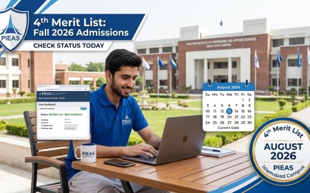 PIEAS 4th Merit List 2026: Announced Today (August 13) — Check Status & Next Fee Deadline