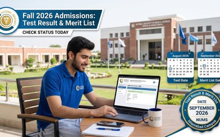 NUMS Admission Test 2026 Result: Expected Merit List September 1, Merit Formula & Next Steps