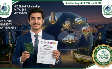 HEC Overseas Scholarships 2026: Fully Funded MS/PhD at Top 200 QS/THE Universities — Apply by August 28, 4 PM