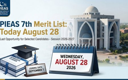 PIEAS 7th Merit List 2026 Announced Today (August 28): Check Your BS Admission Status Now
