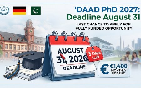 DAAD PhD Scholarship 2027: Pakistan Deadline Is August 31 (3 Days Left) — Apply Now