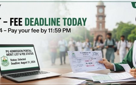 PU Merit List 2026: Fee Deadline Is Today (Aug 31) – Pay Now or Lose Your Seat