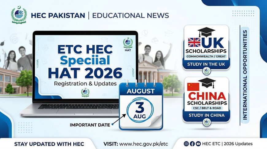 HEC Special HAT Registration Closes Today for Commonwealth and Chinese Government Scholarships