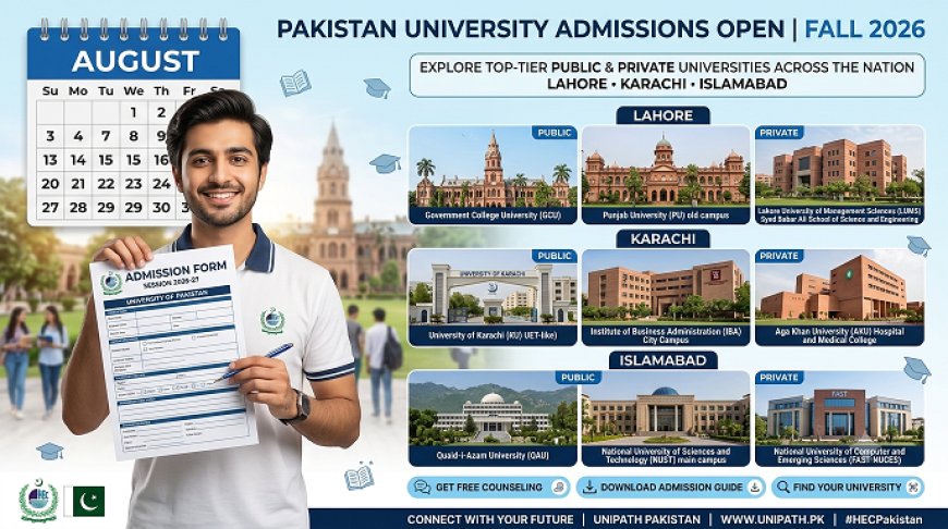 BS Admissions Pakistan 2026: Universities Continue August Admission Campaigns Across Pakistan