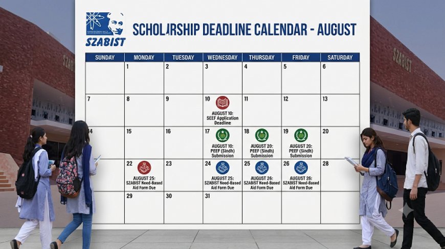SZABIST Scholarship Deadlines Continue Through August 2026 for Need-Based, SEEF, and PEEF Aid