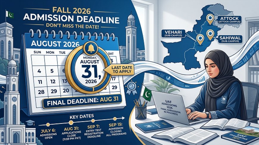COMSATS Vehari, Sahiwal, and Attock Admission Deadlines: What Students Must Do This Week
