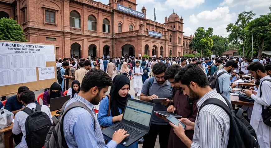 Punjab University 1st Merit List 2026 Out — Deposit Fees by August 12 (Today)