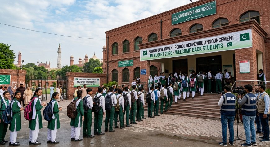 Punjab Schools Reopening Confirmed for August 24 — No Extension in Summer Holidays