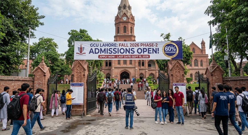 GCU Lahore Phase-2 Admissions 2026 Open — Apply by August 19, Get Up to 60% Scholarship on BS Programs