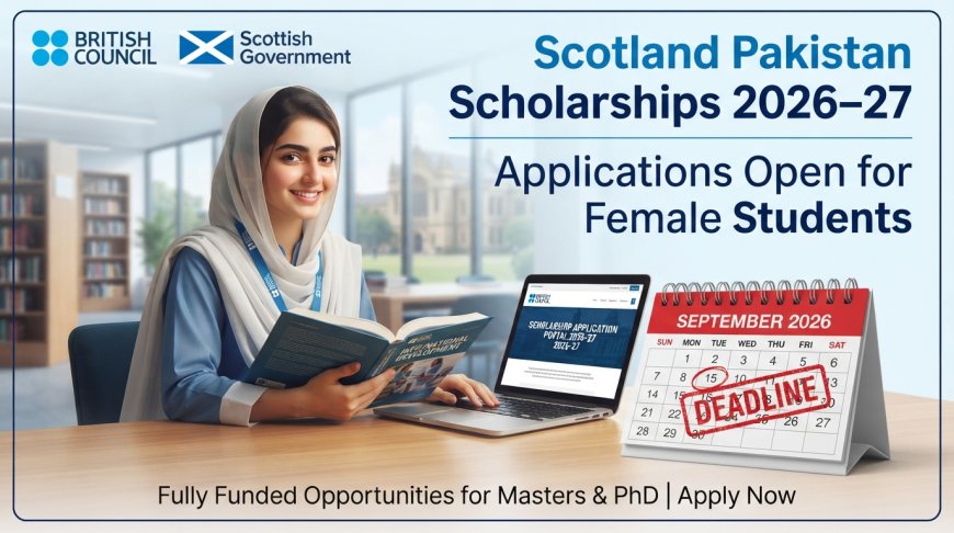 Scotland Pakistan Scholarships 2026–27: Fully Funded Support for Female Students in Pakistan (Deadline 15 Sept)