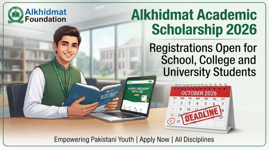 Alkhidmat Academic Scholarship 2026: Apply Online for School, College and University Support (Deadline 31 Oct)